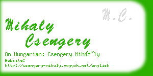 mihaly csengery business card